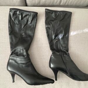 Prada Black Heeled Boots